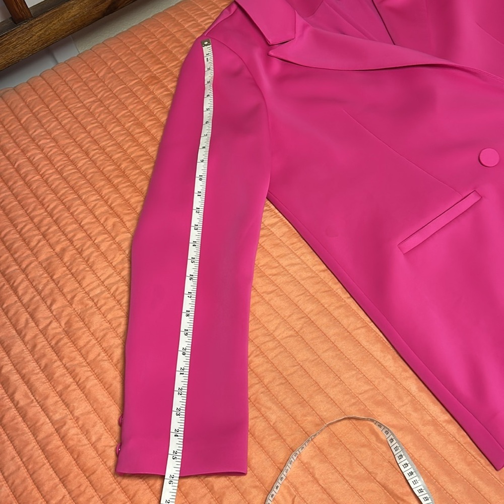 Good American Scuba 2.0 Fuchsia Bright Pink Blazer size 5 or 2XL - Picture 13 of 16